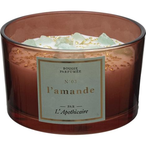 Bougie parfumée avec pierres collection L'APOTHICAIRE 1 pièce (1/4)