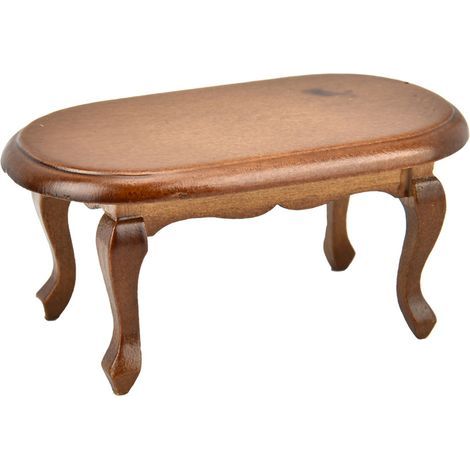 1:12 Mini Table en Bois pour Salon - Modèle Réaliste de Table Basse, Accessoire Déco Maison (1/5)
