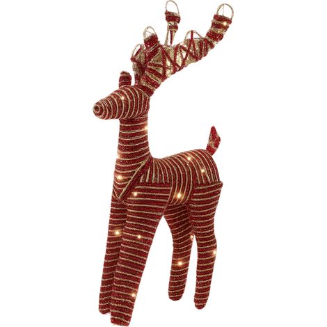 Statuetta decorativa a forma di renna con led, decorazione natalizia da 55 cm (1/4)