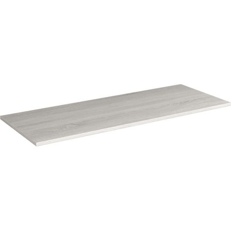Piano per lavabo bagno rettangolare idrorepellente colore rovere grigio ghiaccio 80x45 cm
