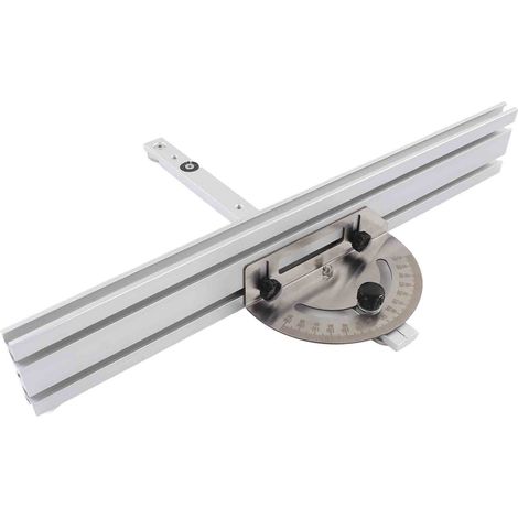 Système de guide d'onglet pour scie circulaire : précision de biseau élevée, mécanisme de verrouillage, guide d'onglet et butée de précision en alliage d'aluminium.