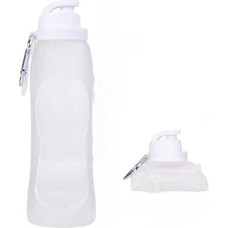 Borraccia sportiva, senza BPA, ultraleggera, 500 ml, pieghevole, a prova di perdite, ideale per fitness, palestra, yoga, escursionismo e attività all'aperto. (1/5)
