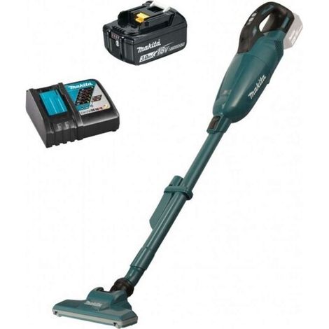 Makita - Aspirapolvere senza fili 18V, 1x batteria 3,0 Ah LXT, caricabatterie DCL284FRF