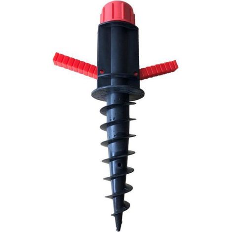 Pied Dancrage Pour Parasol - 370 mm - Adapté Mât 20 à 32 mm - Pour Plage et Extérieur - 1 Pièce (1/4)