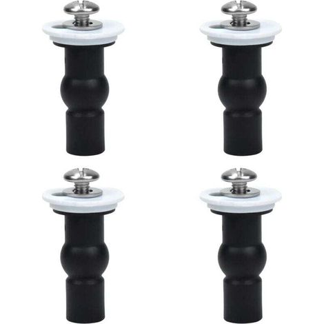 Fixations de siège de toilette, vis d'expansion de charnière de siège de toilette, 4 pièces (1/4)