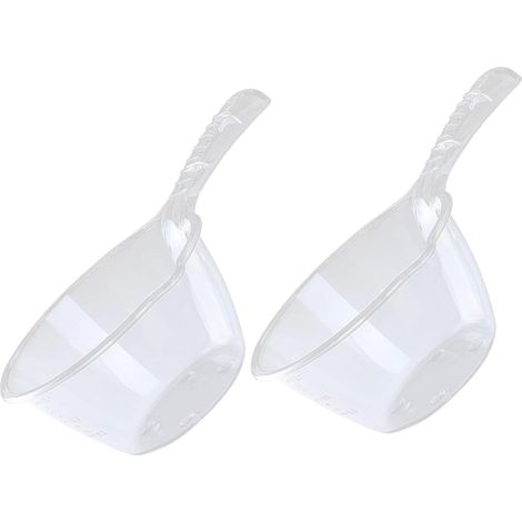 Louche à Eau Cuisine Cuillère à Long Manche Transparent 2 Pièces En Plastique Adapté Lavage Fruits Légumes Arrosage Fleurs Usage Domestique (1/5)