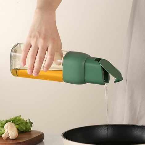 POT A EPICES 550ml pulvérisateur dhuile ouverte de 550 ml Verre à lépreuve du verre à lépreuve de style-Green3 (1/3)