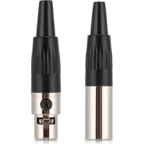 1 Paire de Broches de Boîtier en Cuivre Pur pour Connecteur MINI XLR 3 Broches, Soudure de Câble Audio DIY (1/3)