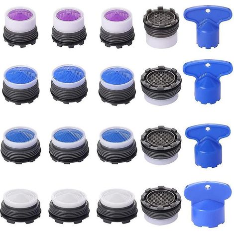 HOXILEELEO - Lotto di 20 aeratori rubinetto, M16.5, M21.5, M24. Rubinetto aeratore con limitatore di portata di acqua e di risparmio energetico. (1/5)
