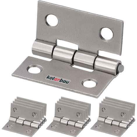 12 bisagras universales para muebles de 25 mm, niqueladas. (1/5)