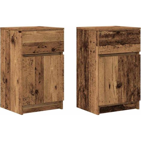 Maison Exclusive - Mesitas noche 2uds madera contrachapada madera