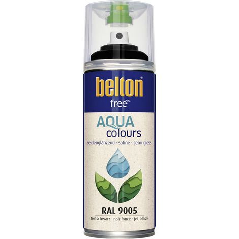 belton free Lackspray AQUAcolours 400 ml tiefschwarz seidenglanz Sprühlacke