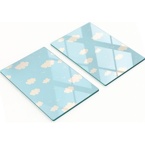 Pannelli decorativi multifunzionali in vetro con stampa nuvole, 2x40x52 cm (1/5)