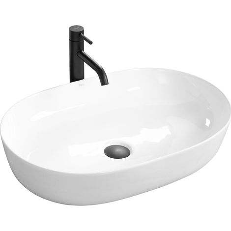 LAVABO da APPOGGIO IN CERAMICA CLEO WHITE-REA