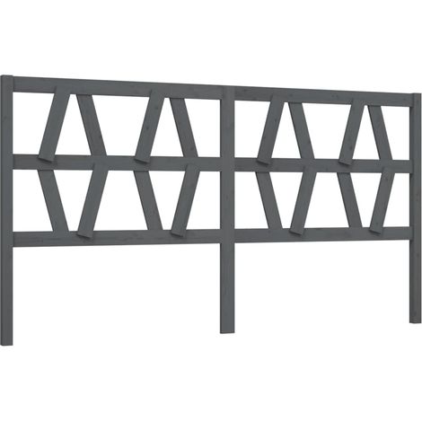 Testiera per dormire accessorio per camera da letto 206 x 4 x 100 cm legno di pino grigio TDL0203316