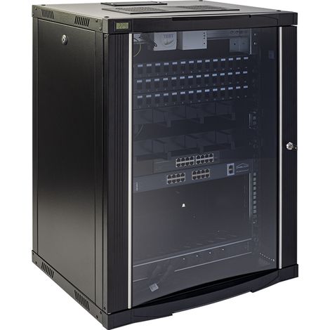 Batilec – Pack baie de brassage 19'' avec 48 prises RJ45 Cat6A – Switch 16 ports Gigabit + 16 ports POE – Solution réseau pour locaux jusqu'à 300 m² (1/3)