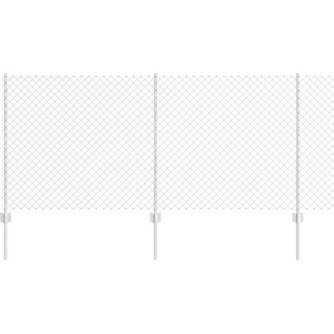 Maison Exclusive - Kettenzaun mit Pfosten 10 x 1 m (B x H) Feuerv