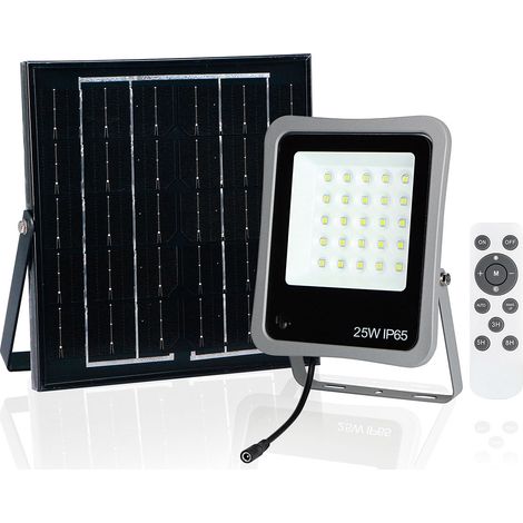 AYERBE - 620800 - Projecteur solaire 25 W avec télécommande câble 1,9 m