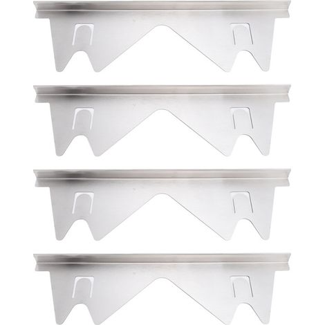 Beyamis Cache-joints cuisinière inox – lot 2 paires, réglables 35-70cm, argent (1/5)