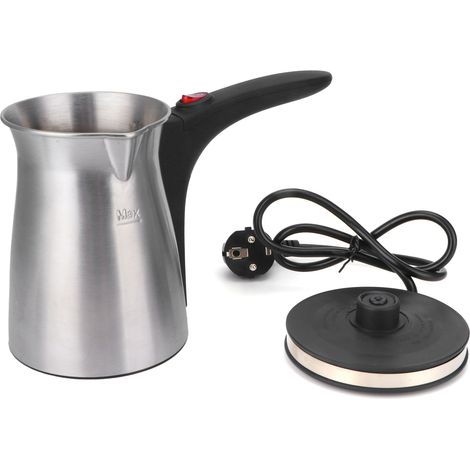 Cafetière électrique chauffe-lait/café en acier inoxydable, petite cafetière pour usage domestique, prise UE 220 V
