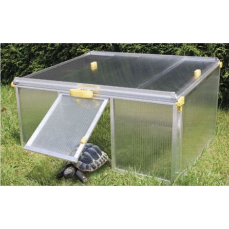 Juwel 20146 piccola casa per animali / casa per tartarughe Paula rifugio con isolamento termico ideale e ventilazione continua, protezione affidabile da uccelli, vento e pioggia, porta a battente con (1/2)