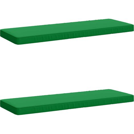 Coussins de banc 2 pièces VUGHT 2 pc 100 % polyester Vert – canapé