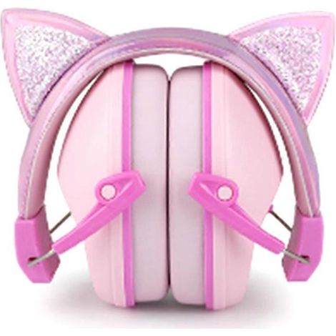 Casque antibruit réglable rose à oreilles de chat pour enfants, pour étude et sommeil (1/5)