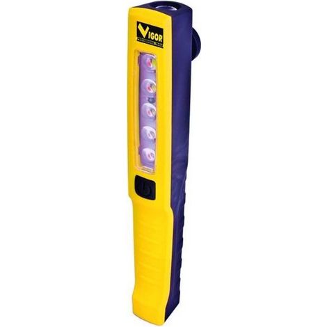 Vigor 3428125 Slimmy Torcia LED ricaricabile a penna 6 LED 170 lm batteria litio 3.7V autonomia 4 ore colore Nero
