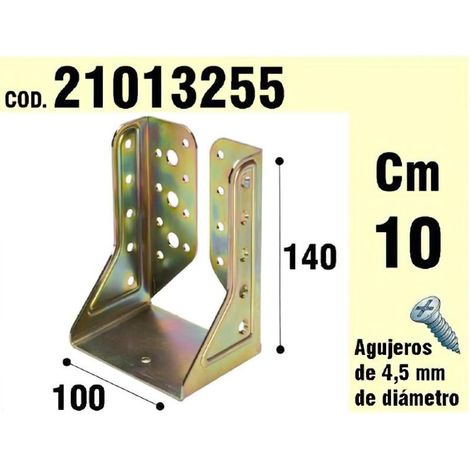 WOLFPACK LINEA PROFESIONAL soporte para madera alas interiores bicromatado 100 mm.
