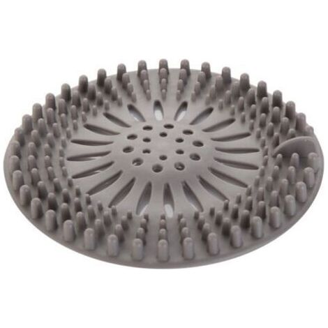 BUNTHAUS Lot de 1 bouchons de vidange rétractables en silicone gris, résistants aux cheveux, pour salle de bain/cuisine,