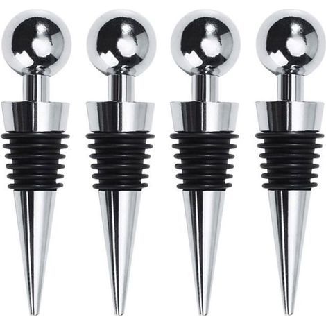 Set di 4 tappi per bottiglie di vino, tappi per bottiglie, salvabottiglie, sigilli per birra, tappi per vino (1/5)
