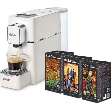 Polti PCEU0127 Espresso-Kaffeemaschine, automatische Pads, Leistung 1400 Watt, 19 bar, weiß