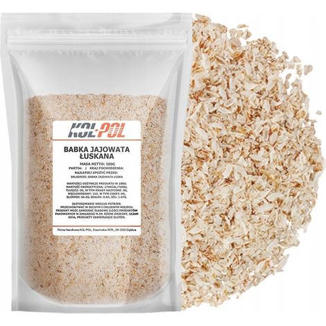 Psyllium ovata 500 g Fibra natural pelada