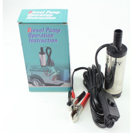 MICRO POMPA ø51mm 12v TRAVASO OLIO GASOLIO ACQUA AUTO DIESEL ELETTRICA