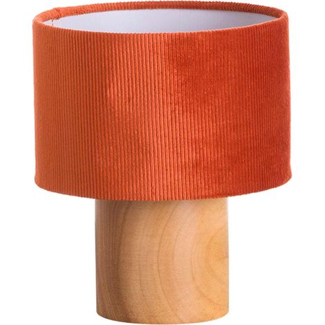 Lampada da tavolo ecologica naturale rossa 18x18x22cm 7hSevenOn Deco