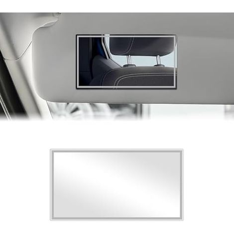 Pare-soleil auto avec miroir de maquillage HD, miroir de courtoisie adhésif pour voiture, rétroviseur intérieur universel en acier inoxydable, pour voiture, camion, SUV, dossier de siège arrière, 1 pi
