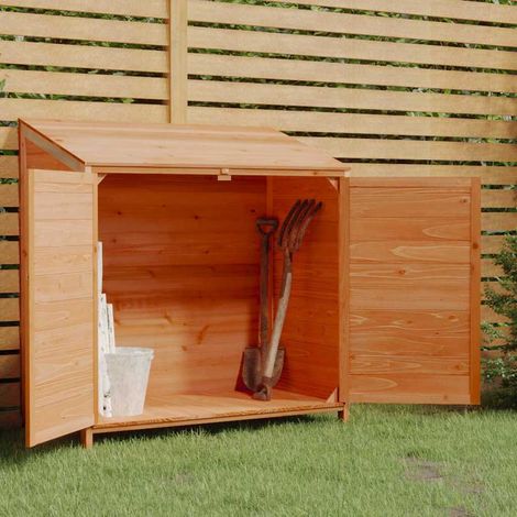 Remise de jardin Marron 102x52x112 cm Bois de sapin solide (1/5)