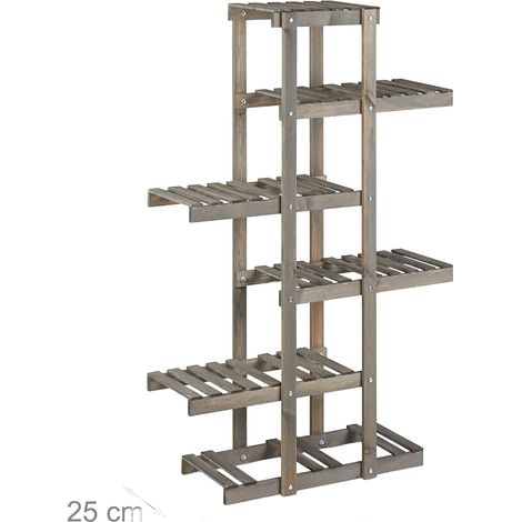 Étagère bois escalier plantes fleurs 5 niveaux intérieur (1/3)
