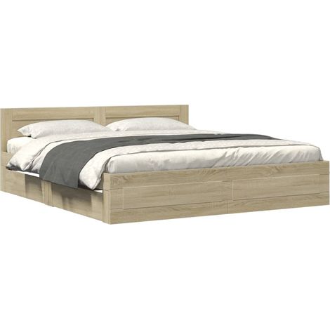 Maison Exclusive - Giroletto Testiera Rovere Sonoma 180x200 cm Legno Multistrato