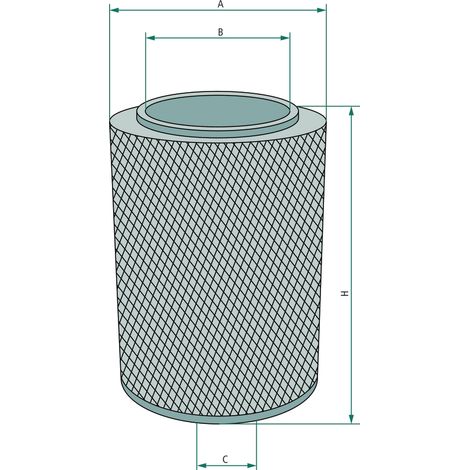 Filtre à air 10 mm 134 mm 316 mm Fleetguard 1644333M1