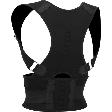Ceinture correctrice de dos, ceinture de renforcement musculaire, correcteur de cyphose, orthèse de position assise, noire, taille M (1/5)