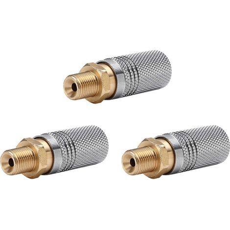 Schnellverschlussadapter für 3x PCP-Luftpatronen, Metall, 1/8"-BSP-Stecknuss, Werkzeugzubehör (1/5)