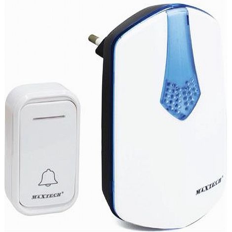 Trade Shop - Campanello De Campanello De Spina Wifi Ragio 80m Led Sin Fili Maxtech Camp-01 - (1/4)