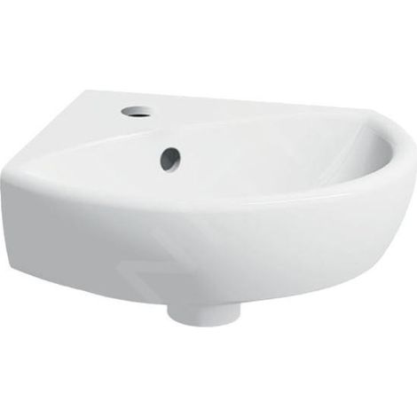 Geberit Selnova - Lave-main d’angle 414x412 mm avec un trou pour mitigeur, blanc 500.326.01.5 (1/2)