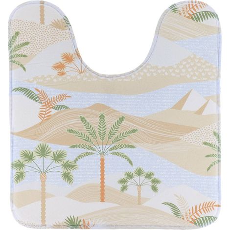Bedruckte mikrofaser-wc-konturmatte 45x50 cm - louxor - Tendance