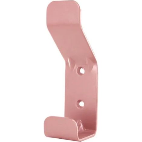 Clavija para fijar 1 cabeza, 1 gancho en acero rosa, An. 40 x Al. 140 x P. 50 mm