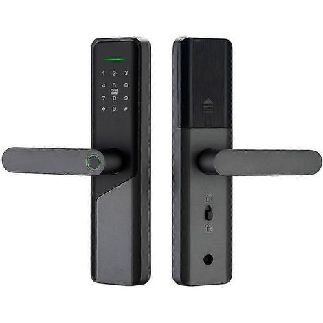 Serrure de porte intelligente Tuya WiFi avec empreinte digitale, mot de passe dynamique et NFC (pile non incluse), modèle A (2025 A1) (1/5)