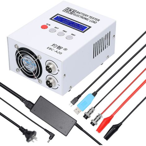 Testeur de batterie EBC-A20 30V 20A 85W Batteries au plomb-acide au lithium Dispositif de test de capacité Recharge 5A Support de décharge 20A Contrôle du logiciel en ligne sur PC