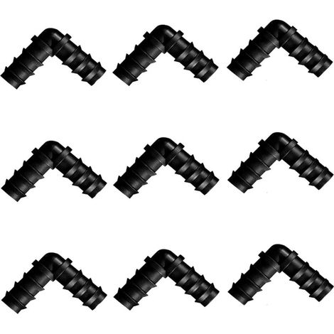 9 Pièces Connecteurs de Tuyaux pour 16 mm Système d'Irrigation, Outil D'interface de Tuyau D'irrigation de Jardinage pour Connecteur de Tuyau d'eau D'Irrigation (Coude) (1/5)