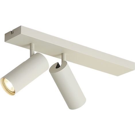 QAZQA Modern Ceiling Spotlight Beige 2-Lights Adjustable - Renna (1/5)